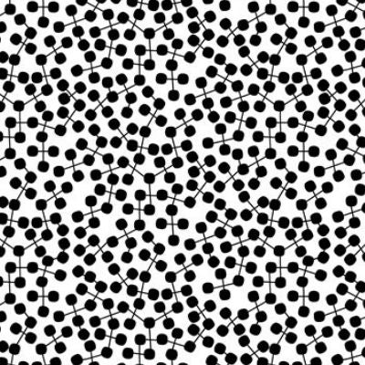 Black White & Bright by Christa Watson - Branch Dots - White/Black
