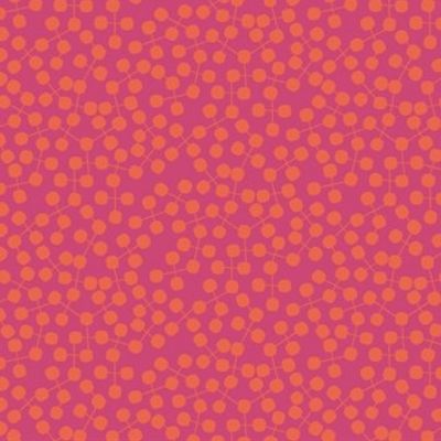 Black White & Bright by Christa Watson - Branch Dots - Pink/Orange