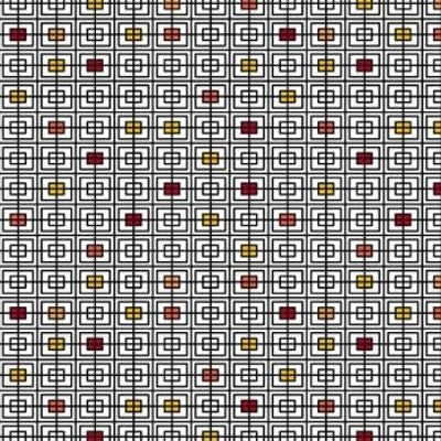 Black White & Bright by Christa Watson - Double Squares - Red/Yellow