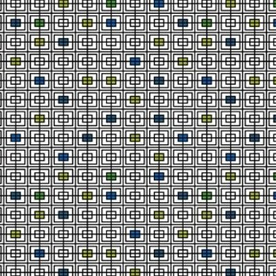 Black White & Bright by Christa Watson - Double Squares - Blue/Green